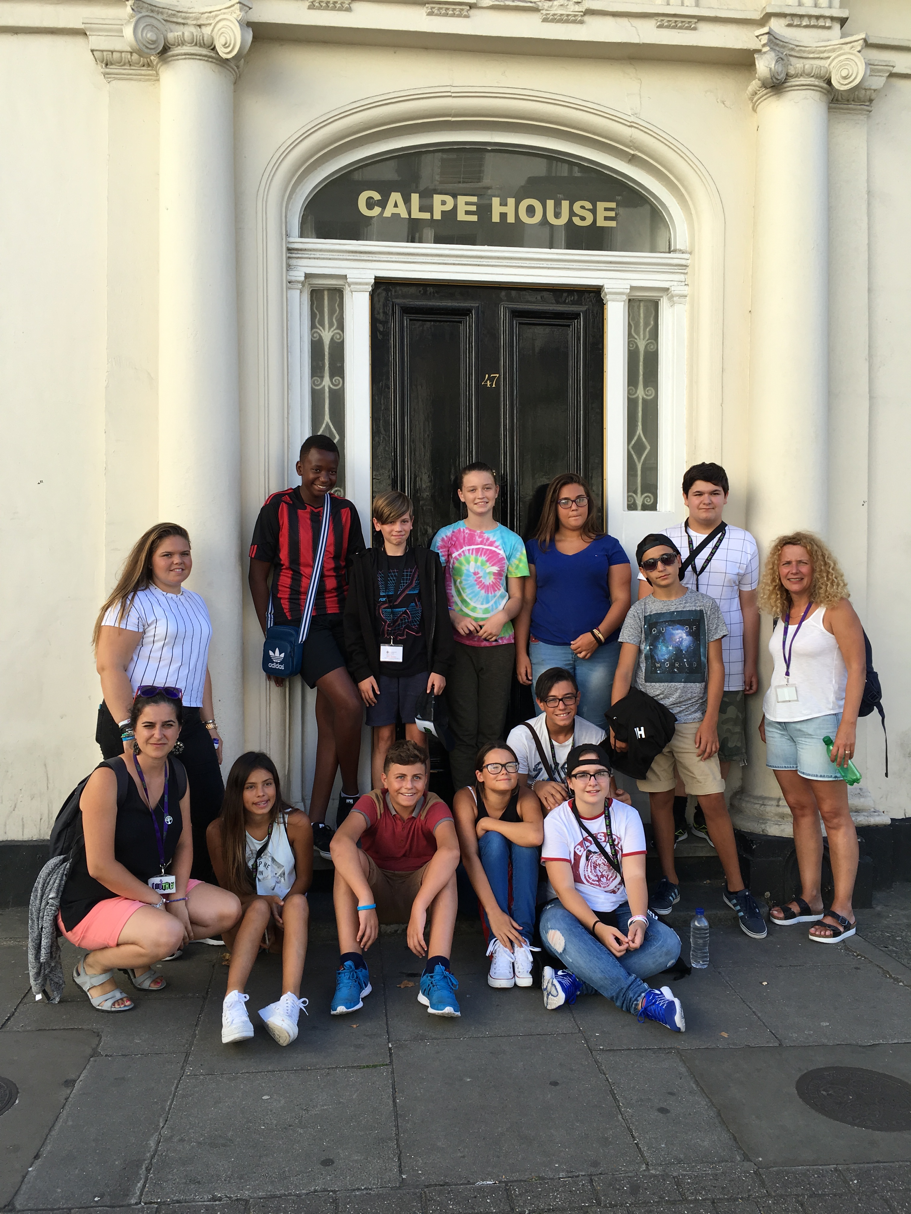 Outside Calpe House, 47 Princes Square