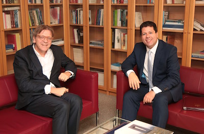 Chief Minister Fabian Picardo meets Guy Verhofstadt MEP