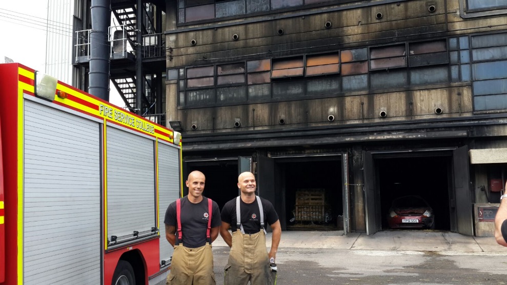 From left to right: Leading Firefighters Dino Navarro & Frank Baglietto From left to right: Leading Firefighters Dino Navarro & Frank Baglietto