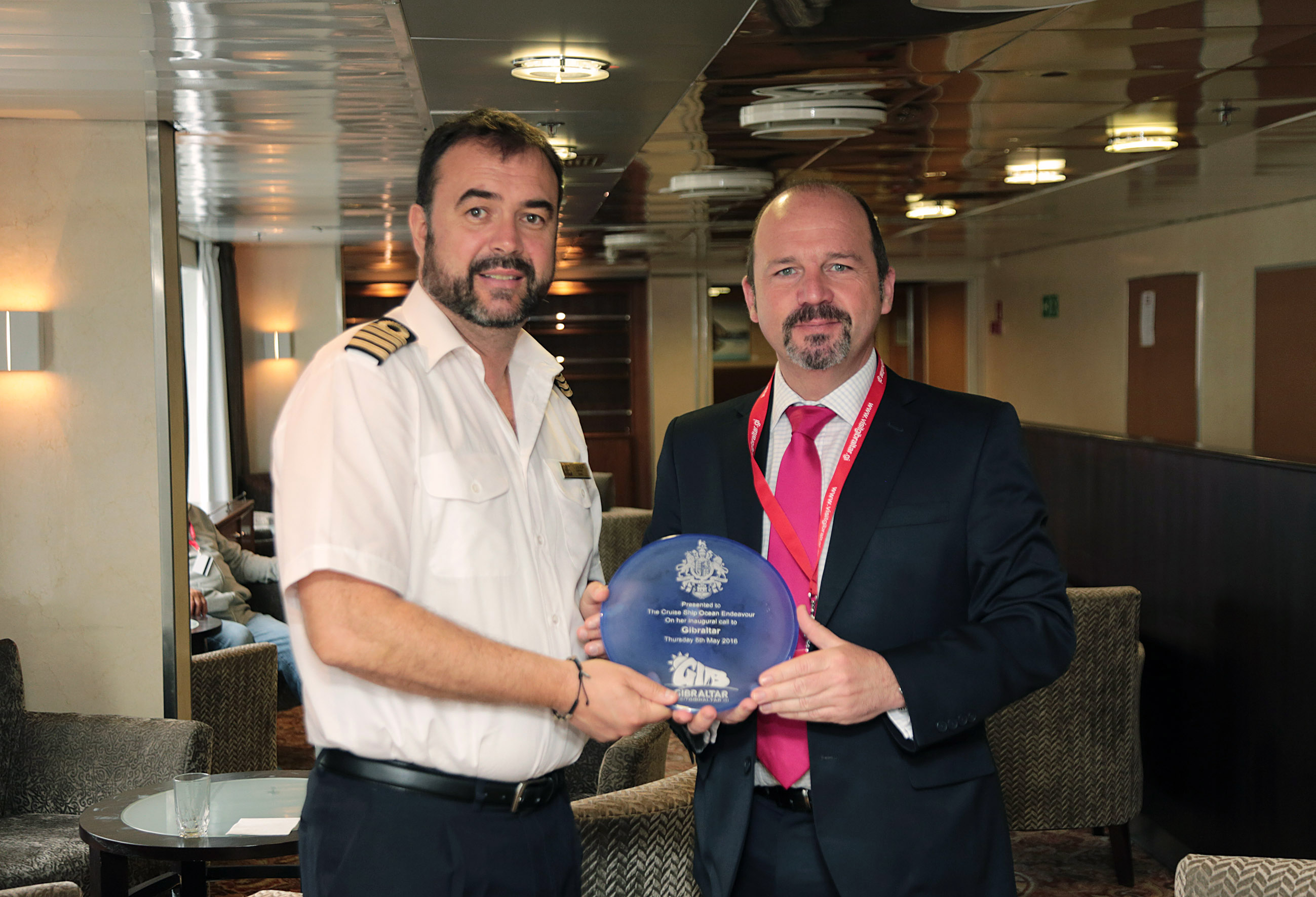 Captain Luksa Plecas with CEO of Tourist Board, Nicky Guerrero