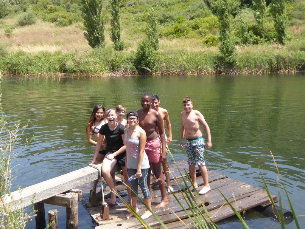 Youth club members enjoy an overnight camping adventure