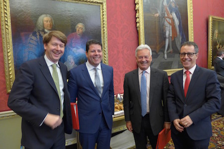 Chief Minister and Deputy Chief Minister with Robin Walker MP and Sir Alan Duncan MP