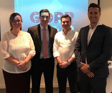 (L-R) Annette Reyes (Information Rights Officer, GRA) Bradley Tosso (Head of Information Rights, GRA) James Montado (Managing Associate, Isolas) Michael Adamberry (Associate, Isolas)