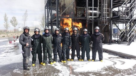From left to right: Course Instructor Mr Jimi Krost, Shane Brown, Martin Posso, Frank Baglietto, Chisum Sanchez, Dwayne Trinidad, Wayne Cruz & Kevagn Estella