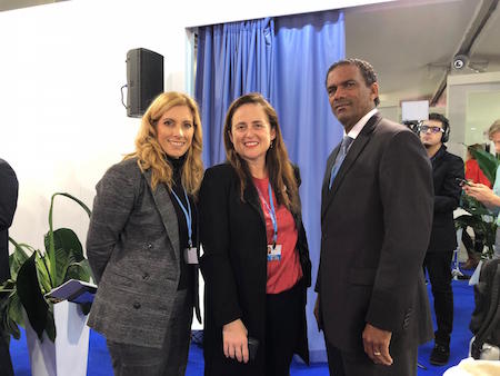 Dr Mesilio, Dr Pickering with Alzbeta Klein, Director and Global Head of IFC's Climate Business, World Bank