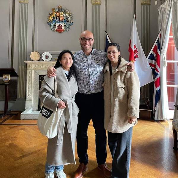 Louisa Rose, CEO of beyond mental health, charity, UK and Monica Leung had a chance to talk about young people’s mental health with our Mayor, Christian Santos. A topic close to his heart