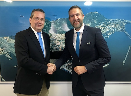 Left to right: Mr Helder Silva, Managing Director of Casais (Gibraltar) Limited, and Fabian Vinet, Head of Commercial Operations for Gibraltar 2019 Natwest International Island Games