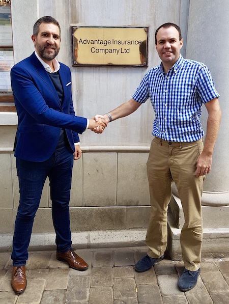 Left to right: Fabian Vinet and Advantage Finance Director Stephen Mumford